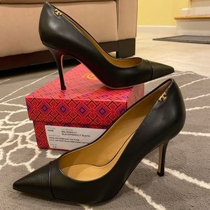 💲SOLD 💲Only wore once,excellent condition -Tory Burch Penelope 85mm black cap